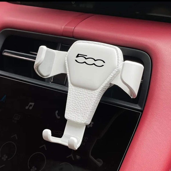 Fiat 500 White Phone Holder