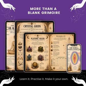 Witchcraft Reference Journal Printable | 42 Pages of Magical Guides, Chakras, Crystals & Pendulums