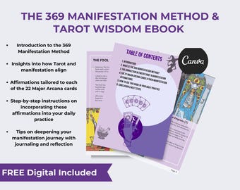The 369 Manifestation Method & Tarot Guide | Harness Affirmations and Major Arcana Wisdom to Attract Your Desires | Manifestation Guide