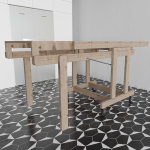 Diy workbench-shelf,Diy Shelf-Table, Diy Shelf ,Diy Table, Space saver bench, Pembroke Table