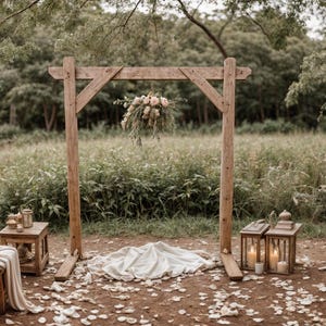 DIY 木製ウェディングアーバー、結婚式のアーチプラン、素朴なウェディングアーバーの構築