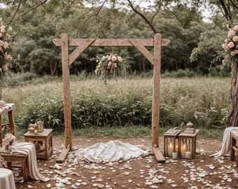 DIY Wooden Wedding Arbor, Wedding Ceremony Arch Plans, Rustic Wedding Arbor Build