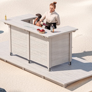 6ft DIY Outdoor Bar Pläne mit Rollen