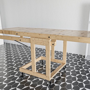 Folding workbench with 3 shelf plan, diy plans for transforming workbench