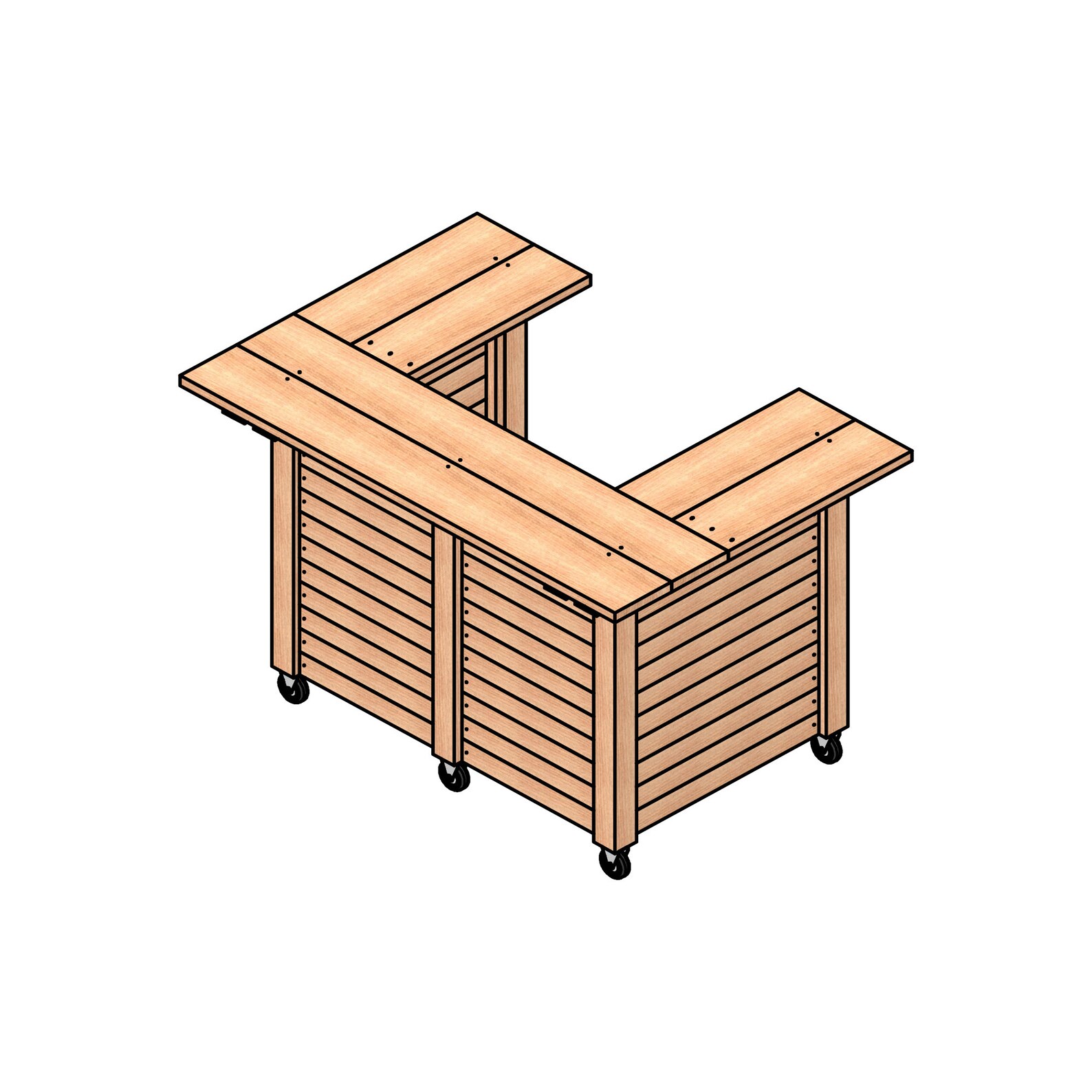 6ft Diy Outdoor Bar Plans With Wheels (Instant Download) Etsy