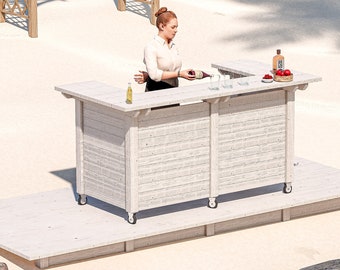 8ft Diy Outdoor Bar Plans with wheels