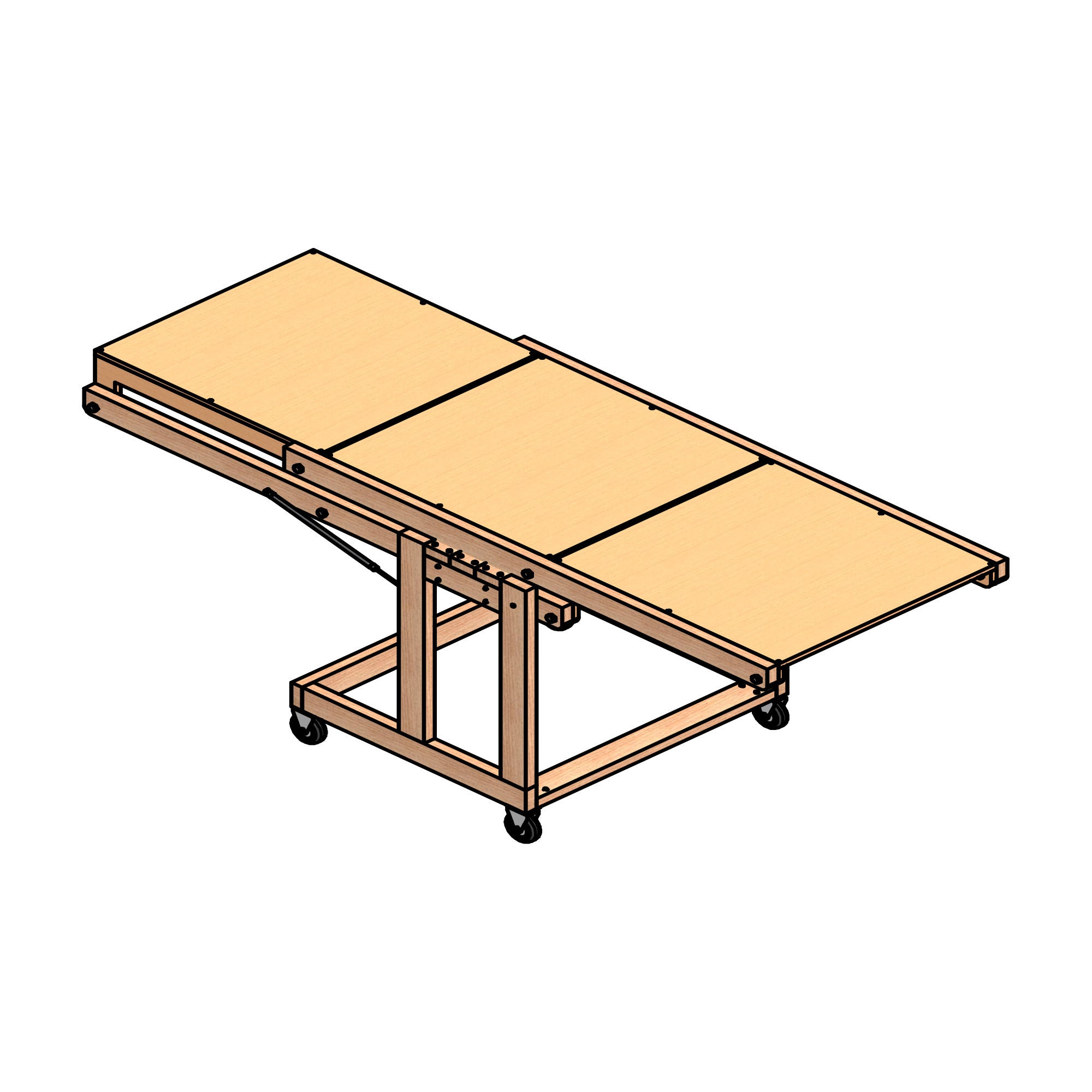 Portable and Foldable Crafting Table for Saving Space, Easily