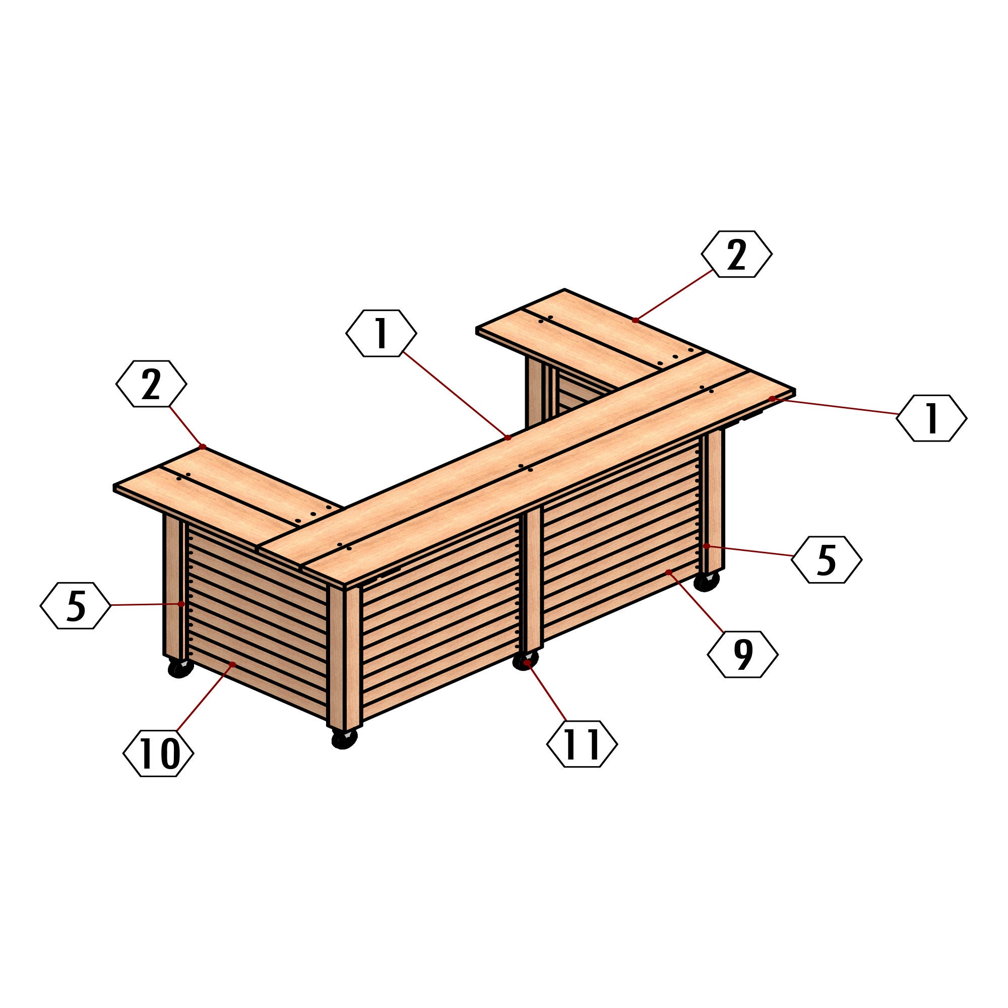 8ft Diy Outdoor Bar Plans With Wheels Etsy