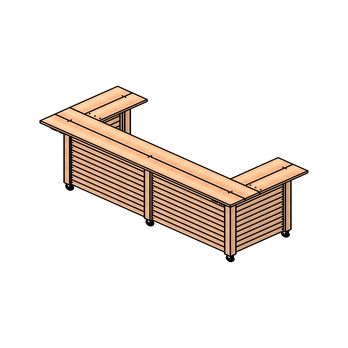 10ft Diy Outdoor Bar Plans With Wheels Etsy