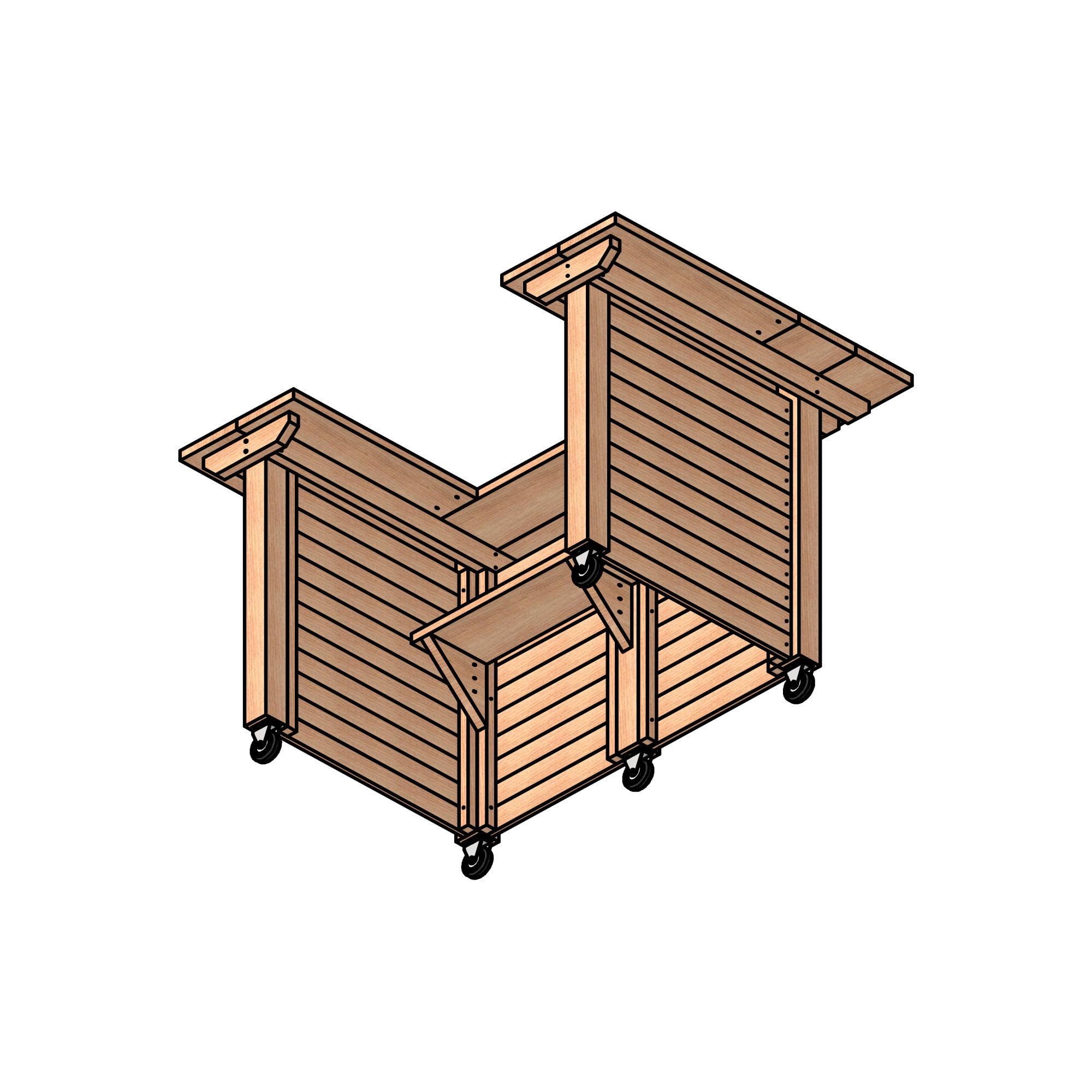 6ft Diy Outdoor Bar Plans With Wheels (Instant Download) Etsy