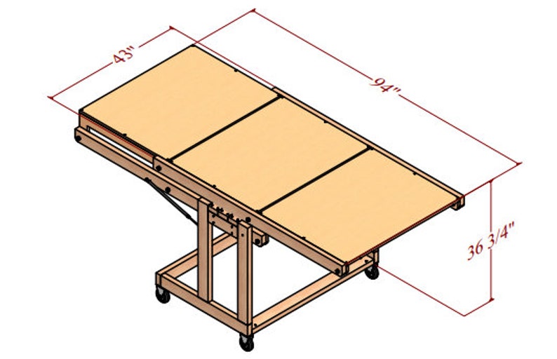 40" Folding Workbench With 3 Shelf Plan, Diy Plans for Transforming ...