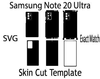 SVG Samsung Note 20 Ultra  Skin Template - full wrap skin cutting template SVG, silhouette, cricut Vector Cut File