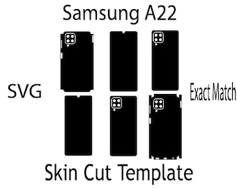 SVG Samsung A22  Skin Template - full wrap skin cutting template SVG, silhouette, cricut Vector Cut File
