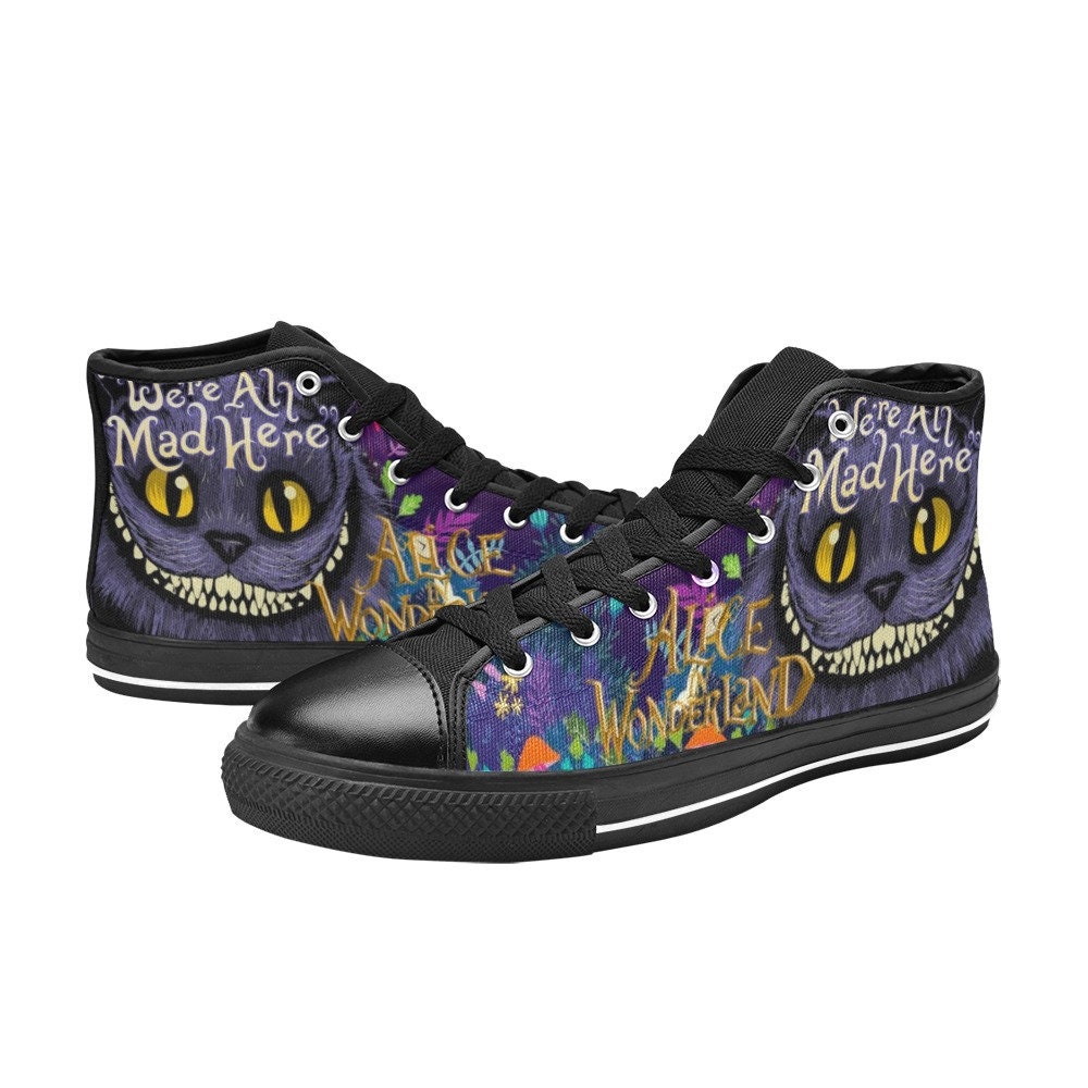 Cheshire Cat Alice in Wonderland Disney High Top Sneakers