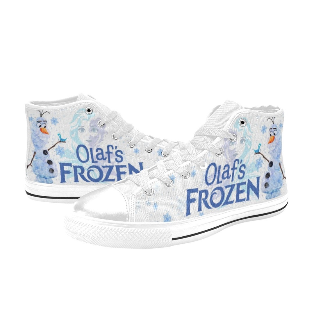 Custom High Top Shoes Canvas Frozen Olaf Unique and Trendy