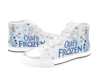 Custom Frozen Olaf Canvas High Top Shoes