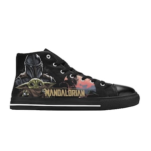 The Mandalorian Custom High Top Shoes Unisex Adult and Kids