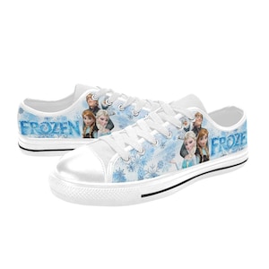 Low Top Shoes Custom Elsa & Anna For Adult and Kids