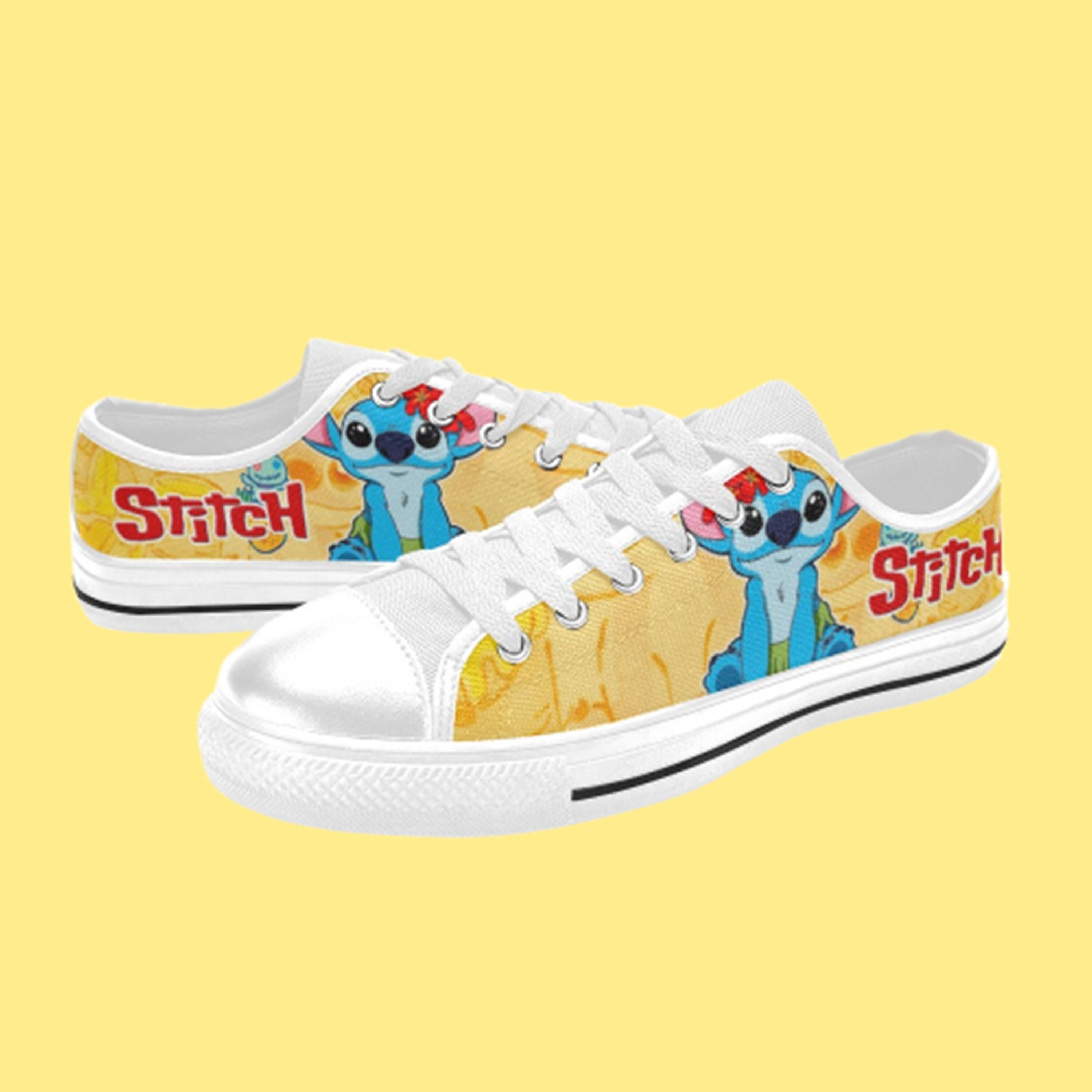 Low Top Shoes Canvas Stitch Ohana Movie Low Top Sneakers