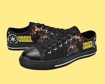 Custom Darth Vader Canvas Low Top Shoes Unisex For Kids and Adult