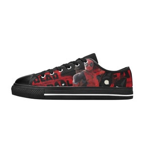 Deadpool Low Top Shoes, Custom Unisex Kids and Adult Shoes