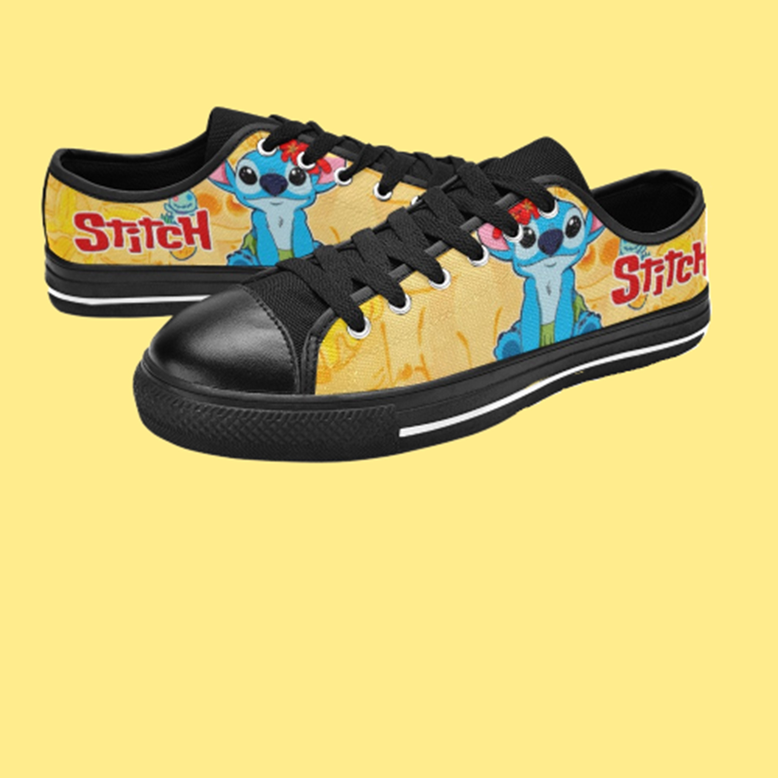 Low Top Shoes Canvas Stitch Ohana Movie Low Top Sneakers