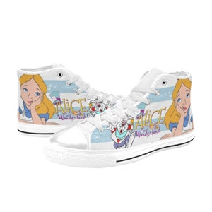 Alicia en el País de las Maravillas Zapatos Altos Personalizados Unisex Adultos y Niños