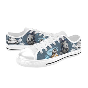 Custom R2D2 Star Wars Canvas Low Top Shoes