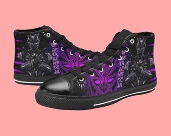 Custom Black Panther High Top Canvas Shoes