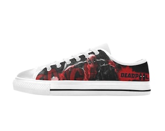 Deadpool Custom Low Top Shoes Unisex Adult and Kids