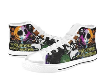 The Nightmare Before Christmas Custom High Top Shoes Unisex Adult and Kids
