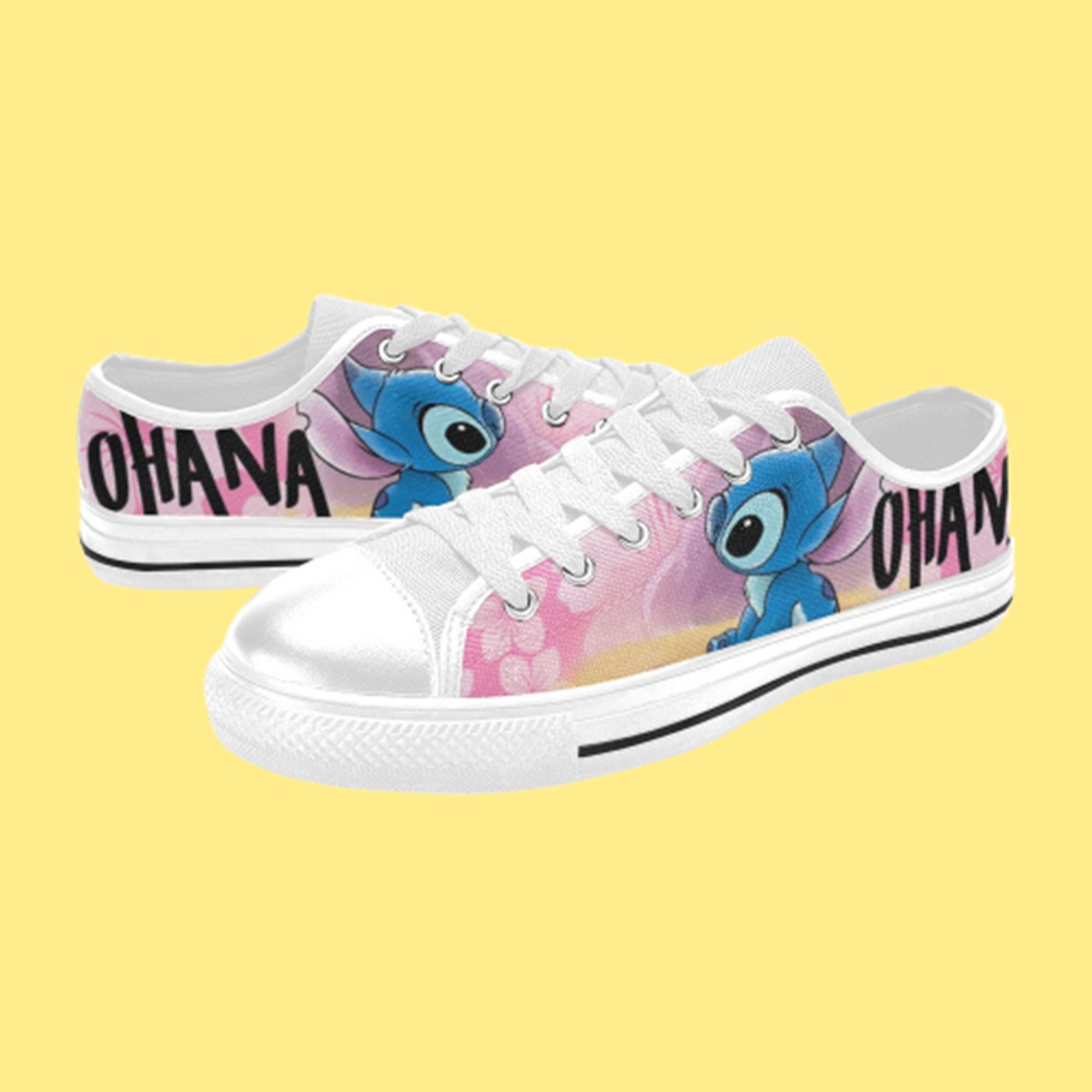 Canvas Stitch Ohana Family Movie Low Top Sneakers