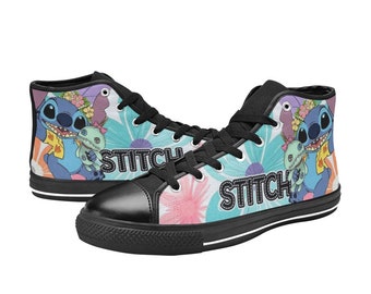 Custom High Top Shoes Canvas Stitch and Angel Ohana Unique and Trendy Footwear for Men, Women, and Kids - Handcrafted