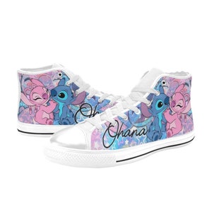 High Top Shoes Custom Stitch and Angel Unisex Adult and Kid