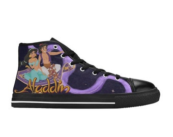 Princess Jasmine Aladdin Custom hoge schoenen, uniseks volwassenen en kinderen