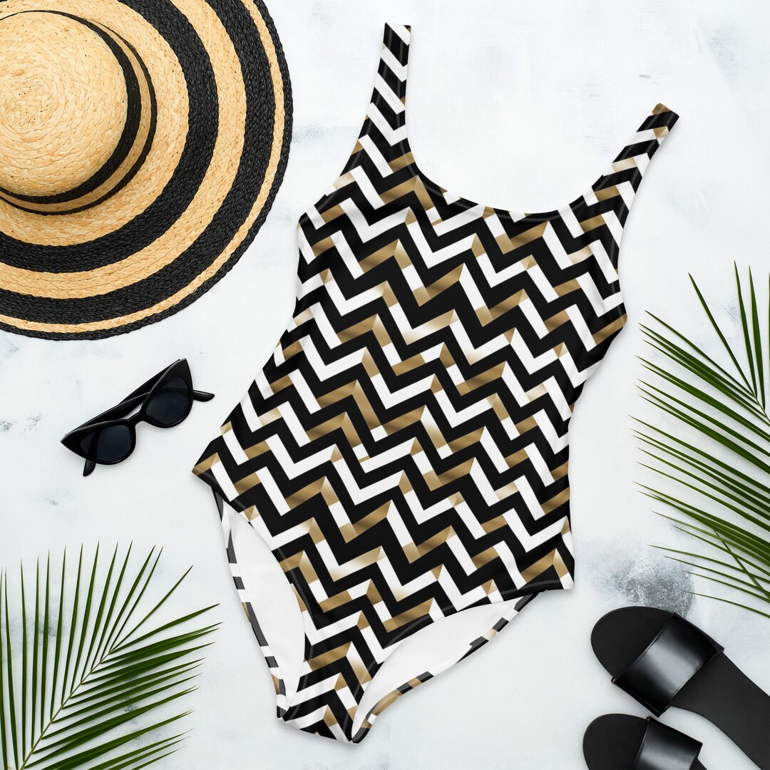 Purple Yellow Orange Zig Zag Swimwear main image 0