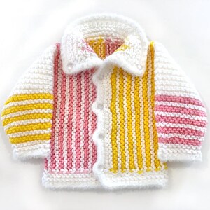 Handmade knitted 3-6 month baby cardigan, different colors available, nice baby shower gift