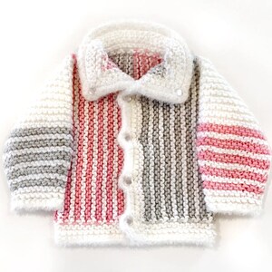 Handmade knitted 3-6 month baby cardigan, different colors available, nice baby shower gift