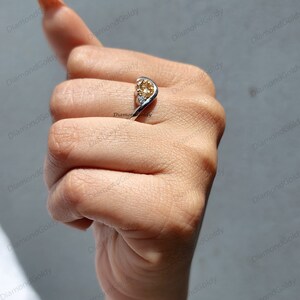 colored portugal cut diamond,
champagne portugal ring,
Antique portugal moissanite ring,
round cut diamond,
Champagne moissanite,
portugal diamond,