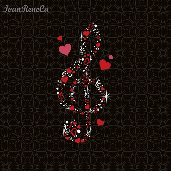 Music Note Valentine Png, Music Teacher Valentines Day Png, Music Note Png, Music Valentine Png, Music Lover Png, Valentines Day Png