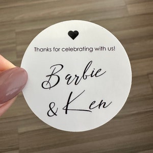 Wedding favor stickers