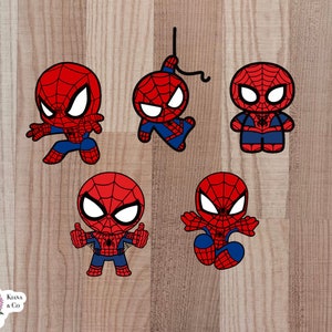 Spider Man Cartoon Stickers 5pc