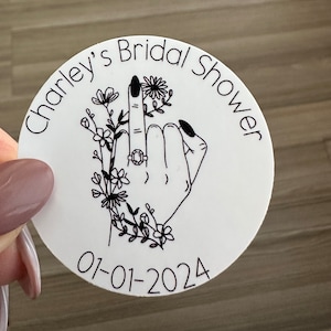 Bridal shower stickers