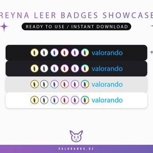 XXL STREAM PACKAGE Reyna Valorant Emotes, Panels and Sub-/bit-badges