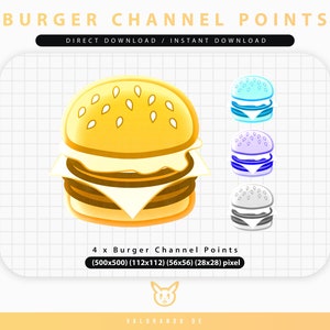 Twitch Channel Points Burger Points (4) | COIN Channel Points Twitch | Burger Channel Points | Burger Points Channel for Twitch | valorando