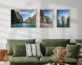 Thailand Photo Set, Tropical Nature, James Bond Island, Nature Photography, Printable Wall Art, Wall Decor, Instant Download