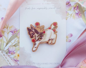 Rosey Baby Goat Wooden Magnetic Needle Minder | Eco-friendly responsibly sourced wood | Scissors Keep