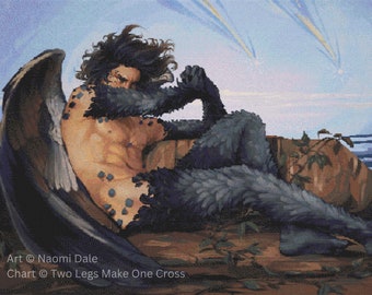 Fallen Wizard (Mini Version)Licenced Full Coverage Cross Stitch Pattern | Pattern Keeper Compatible