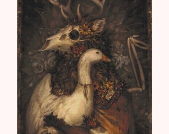 Atlas and Goose Licenced Cross Stitch Pattern | Pattern Keeper Compatible