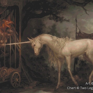 The Last Unicorn Licenced Cross Stitch Pattern | Pattern Keeper Compatible
